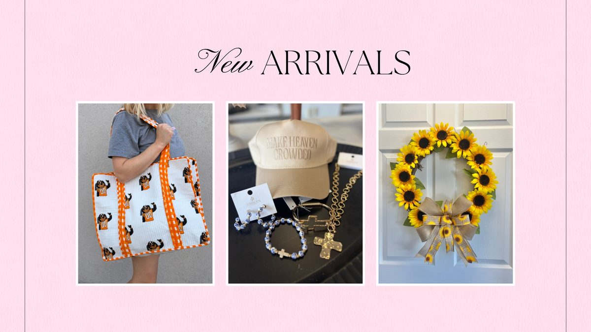 New Arrivals Tennessee Smokey bag, jewelry, sunflower wreath