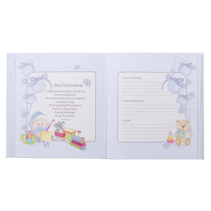 pages of a baby boy memory keepsake book