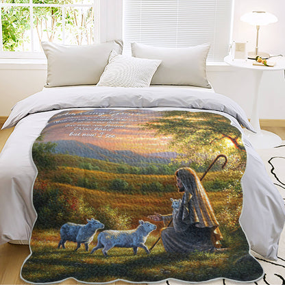 "Come Unto Me- Amazing Grace" Scriptural Quilted Throw 50x60