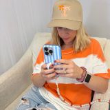 Vols T with Bow Tan Canvas Embroidered Hat