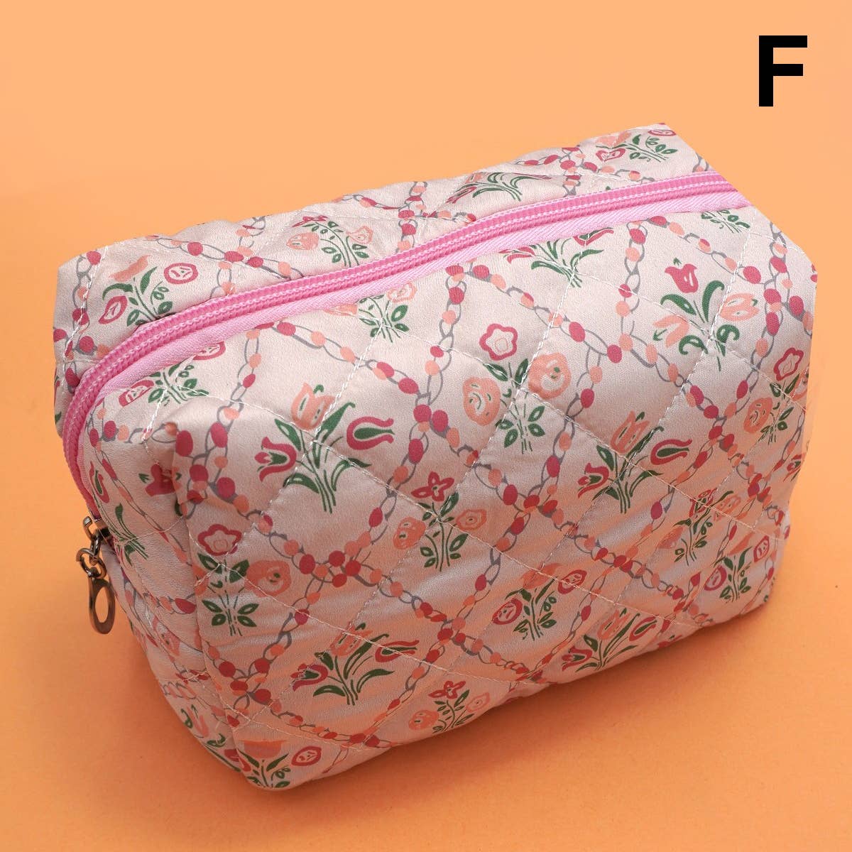 FLORAL TOILE PATTERN MAKEUP COSMETIC POUCH BAG | 40P562: S