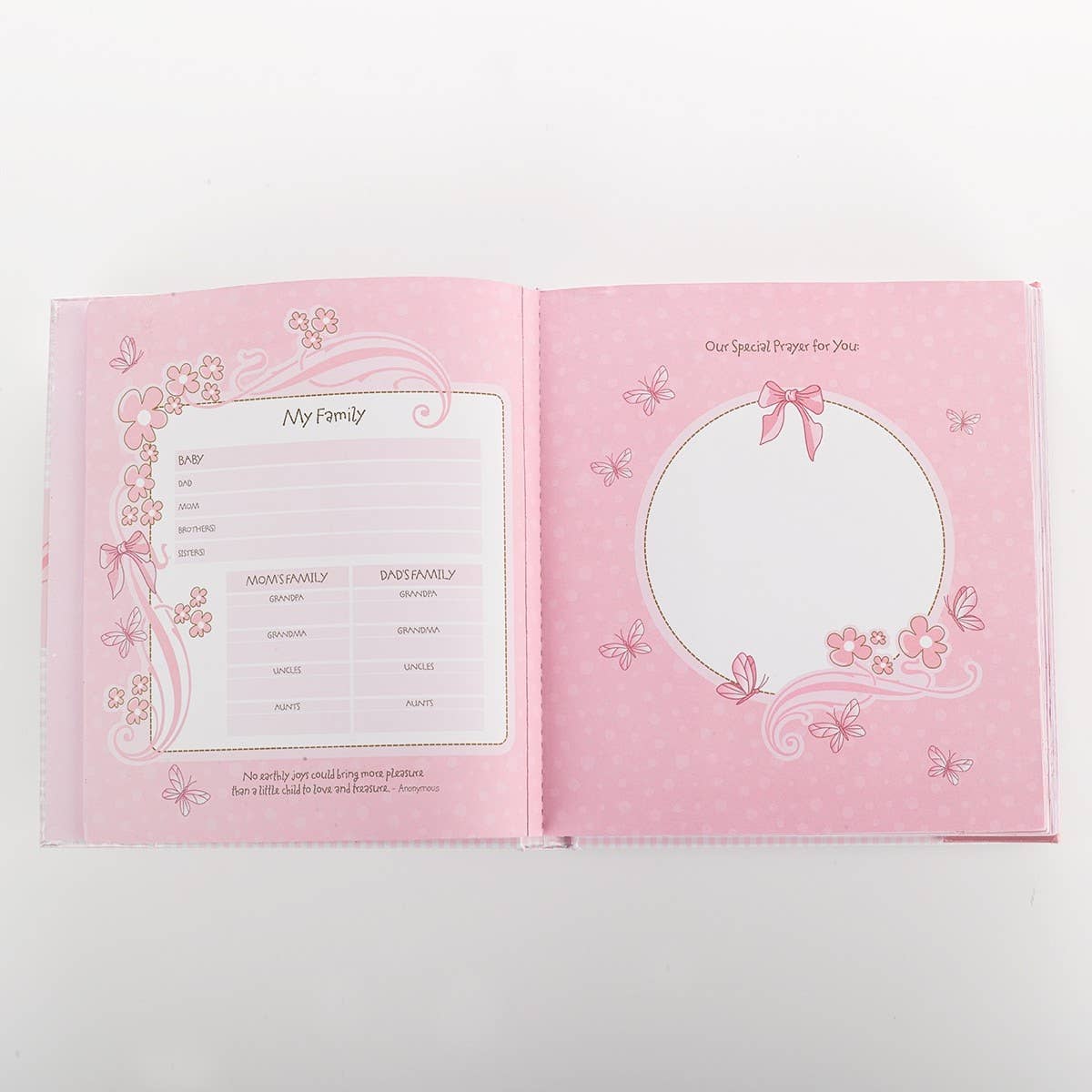 Pink Baby Girl Keepsake Baby Book