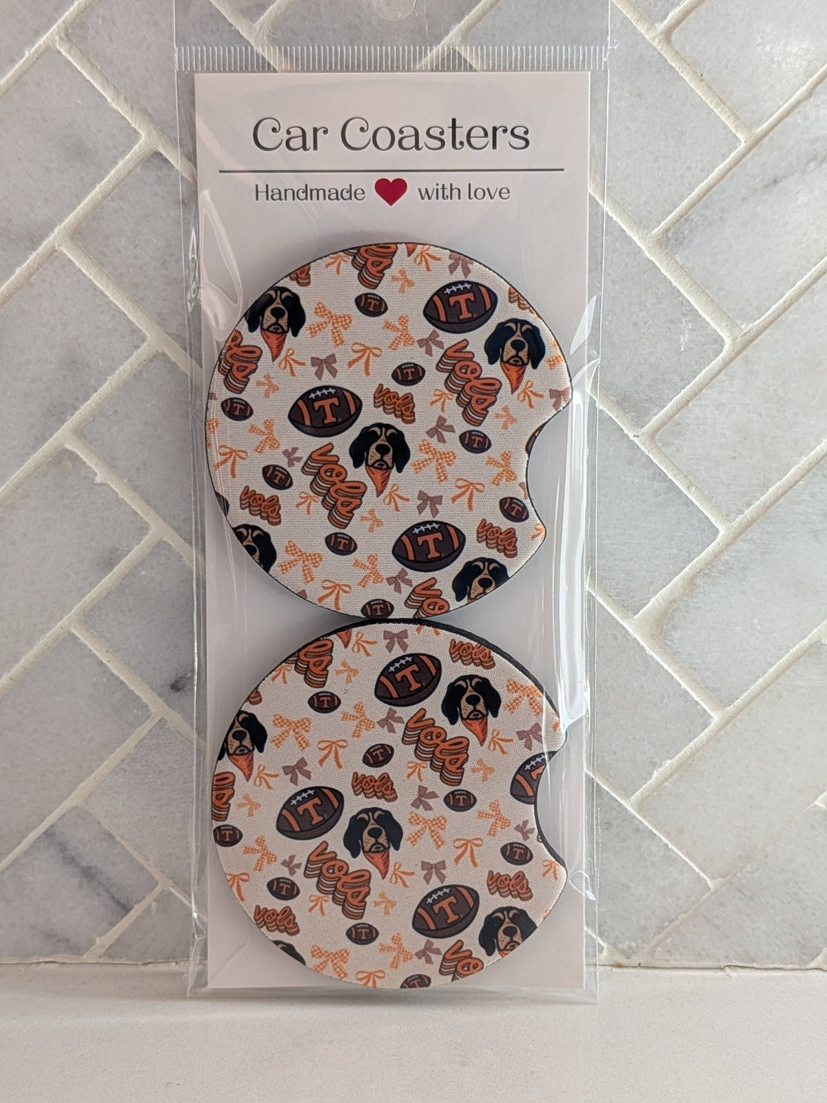Tenn Vols Car Game Day Coasters