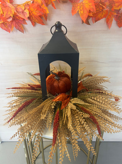 Fall Pumpkin Lantern | Bead Grass