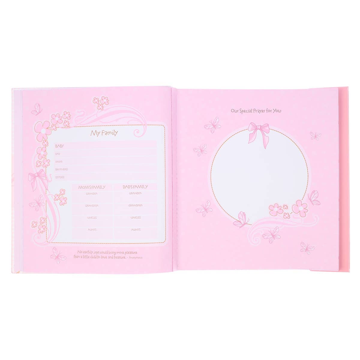 Pink Baby Girl Keepsake Baby Book