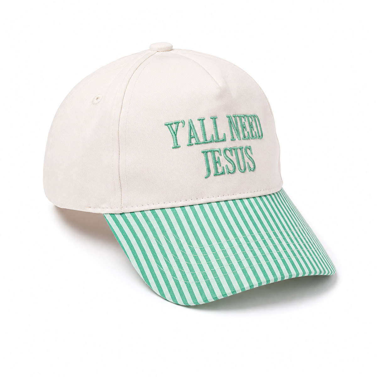 "Y'all Need Jesus" Stripe Baseball Cap