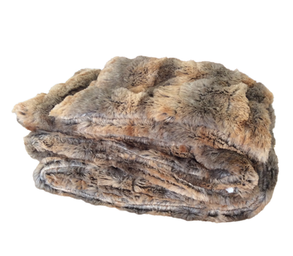 "Cedar Bark" Faux Fur Pocket Scarf