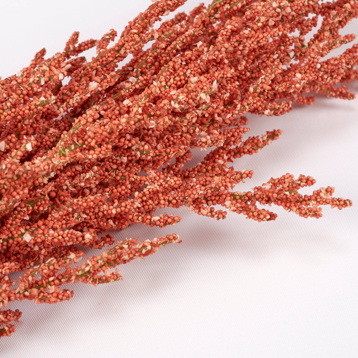 rusty orange artificial pampas grass stem