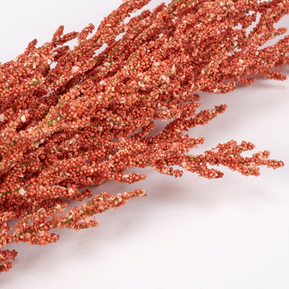 rusty orange artificial pampas grass stem