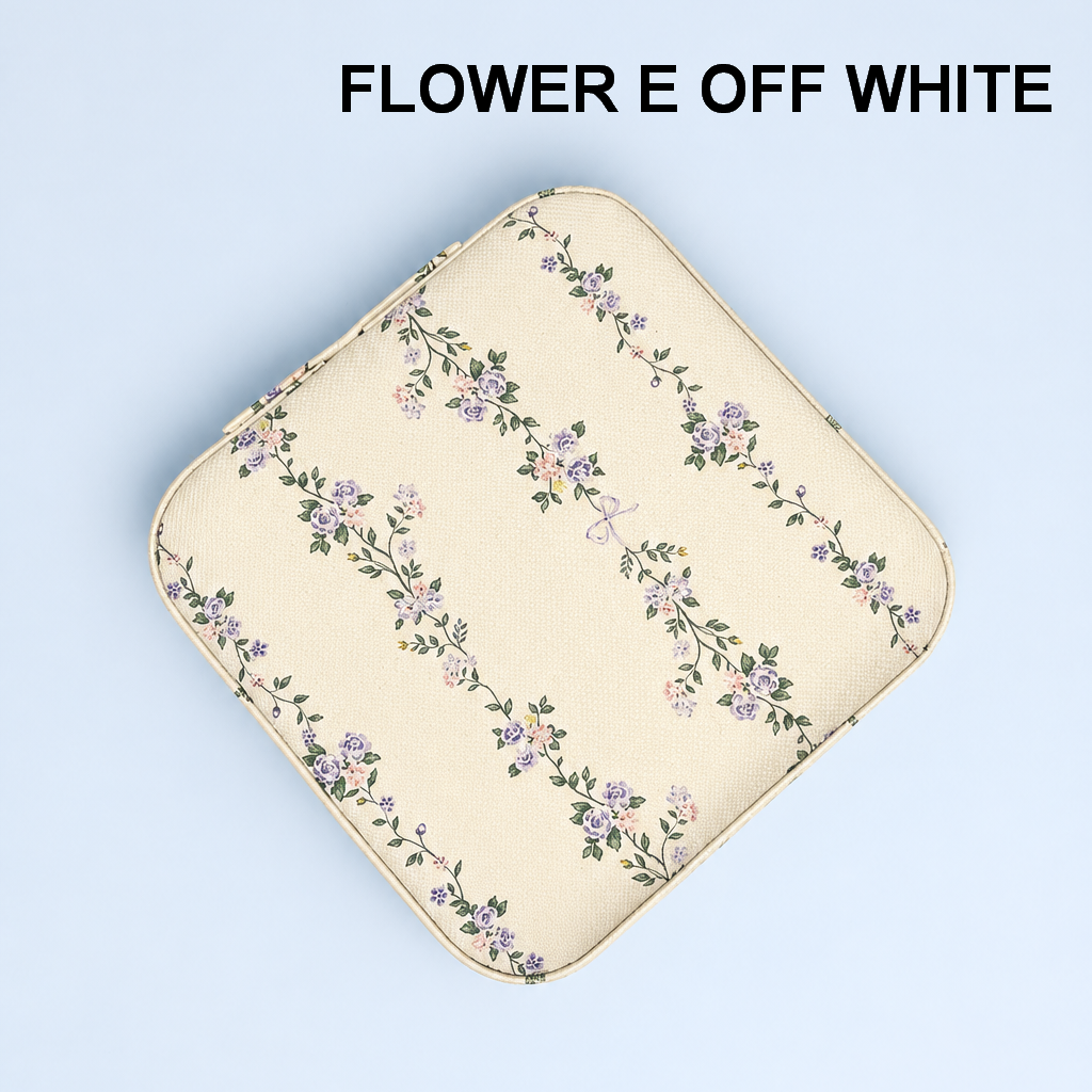 DESIGNED JEWELRY ORGANIZER TRAVEL BOX CASE | Floral