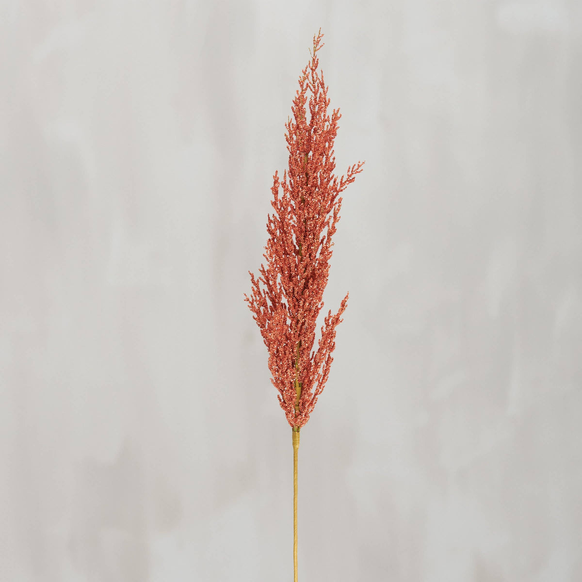 rusty orange artificial pampas grass stem