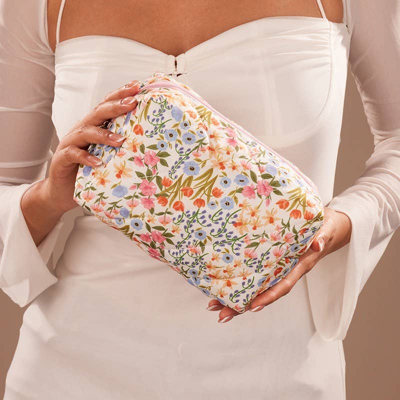 FLORAL TOILE PATTERN MAKEUP COSMETIC POUCH BAG | 40P562: S