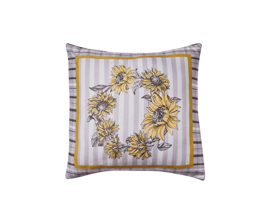decorative pillow with sunflower pattern