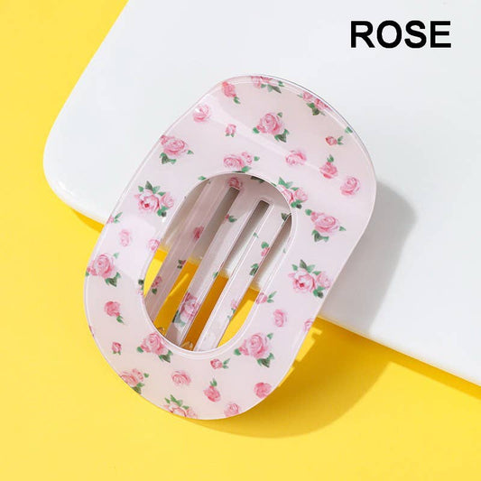 Jumbo Lay Flat Oval Hair Claw Clips Secure Styling