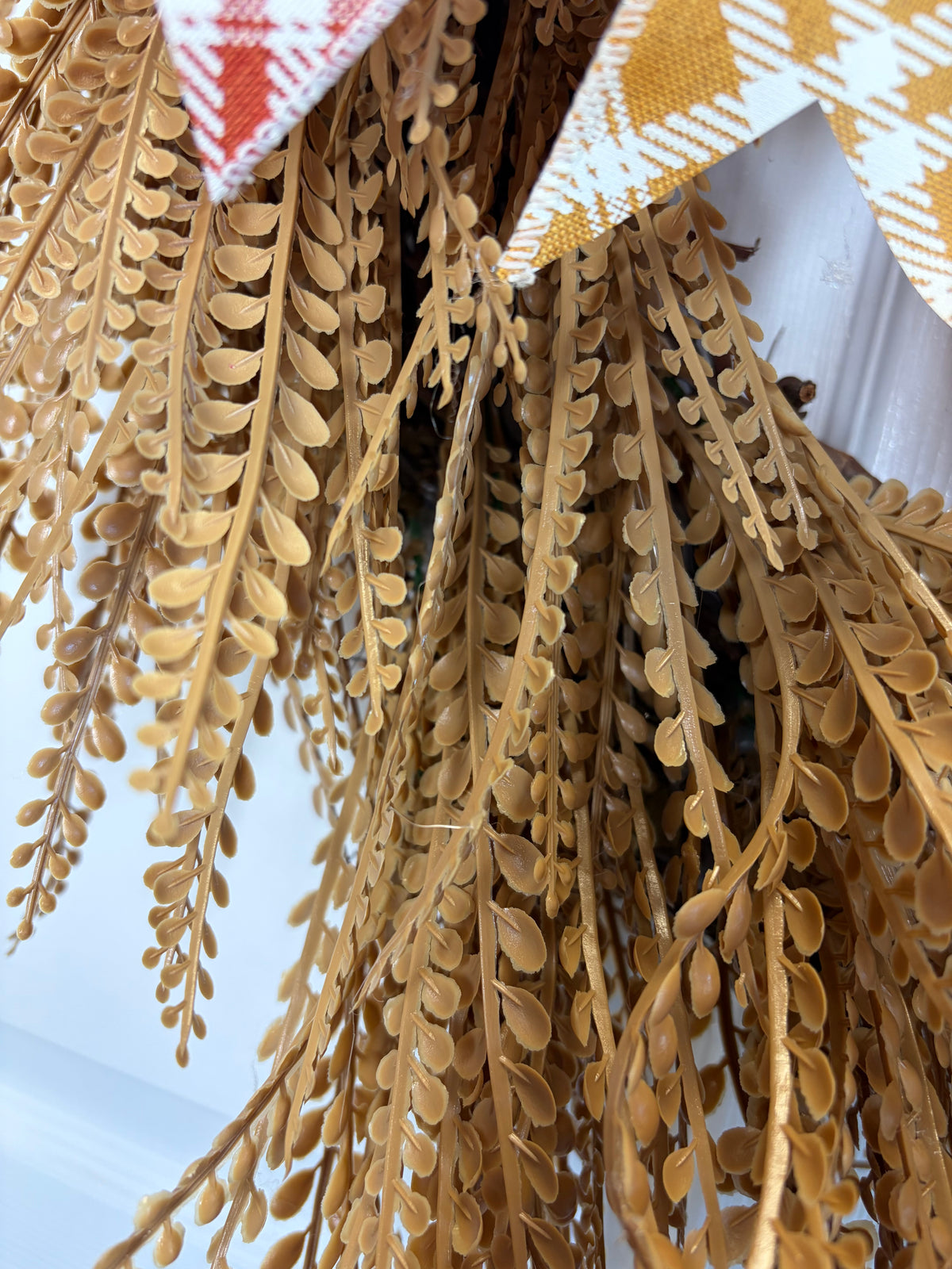 Wheat Colored Bead Grass Wreath | Fall wreath