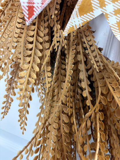 Wheat Colored Bead Grass Wreath | Fall wreath