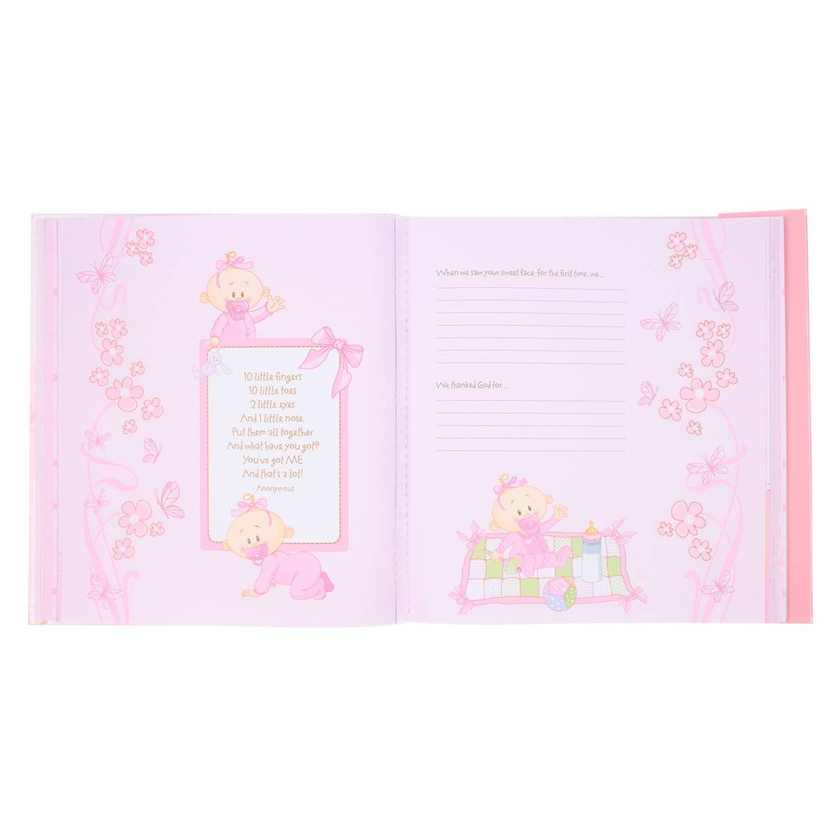 Pink Baby Girl Keepsake Baby Book