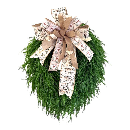 Bead Grass Wreath - Crosses