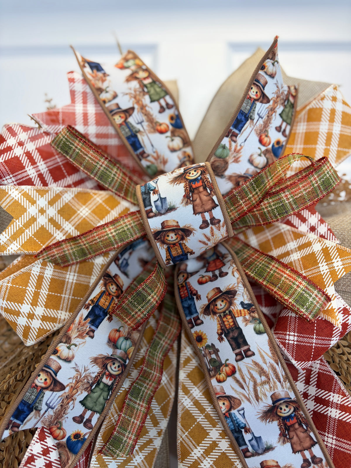 Wheat Colored Bead Grass Wreath | Fall wreath