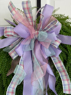 Standard Bead Grass Wreath - Spring Bow
