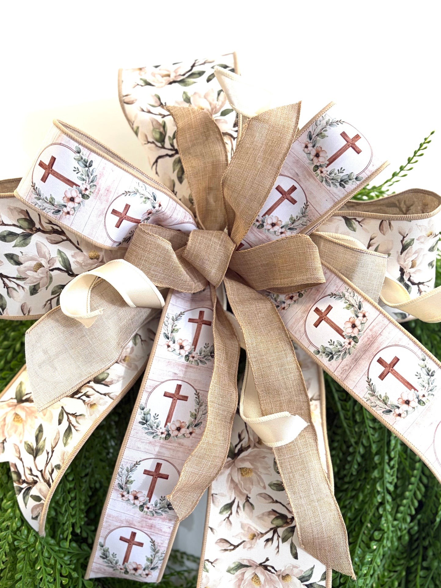 Large Designer Bow: At the Cross