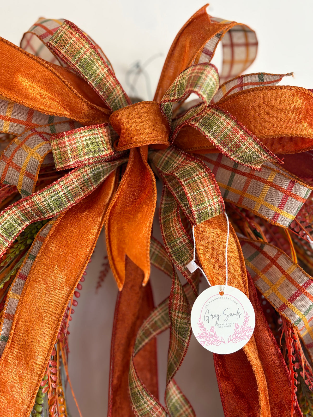 Fall Bead Grass Wreath