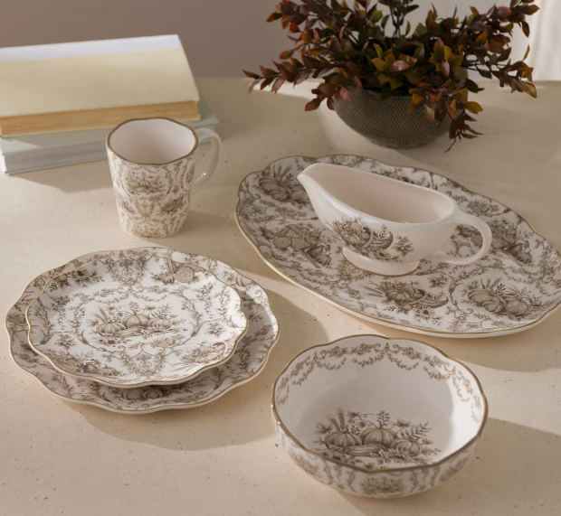 Pumpkin Toile Mug
