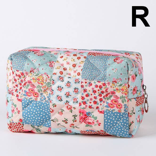 FLORAL TOILE PATTERN MAKEUP COSMETIC POUCH BAG | 40P562: S