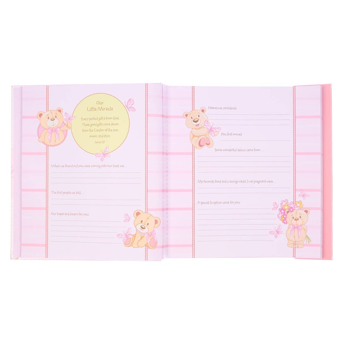 Pink Baby Girl Keepsake Baby Book
