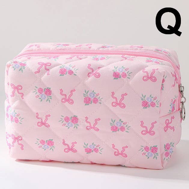 FLORAL TOILE PATTERN MAKEUP COSMETIC POUCH BAG | 40P562: S