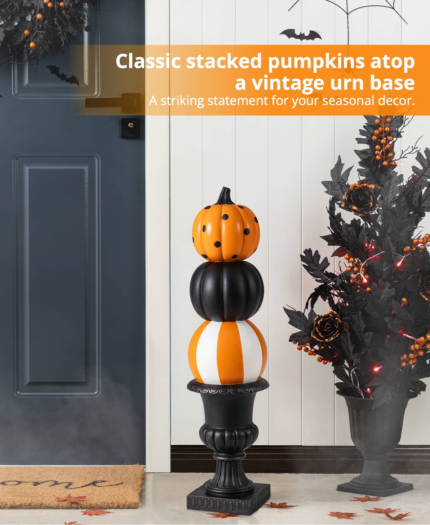 27 in H Halloween MGO Pumpkin Porch Decor