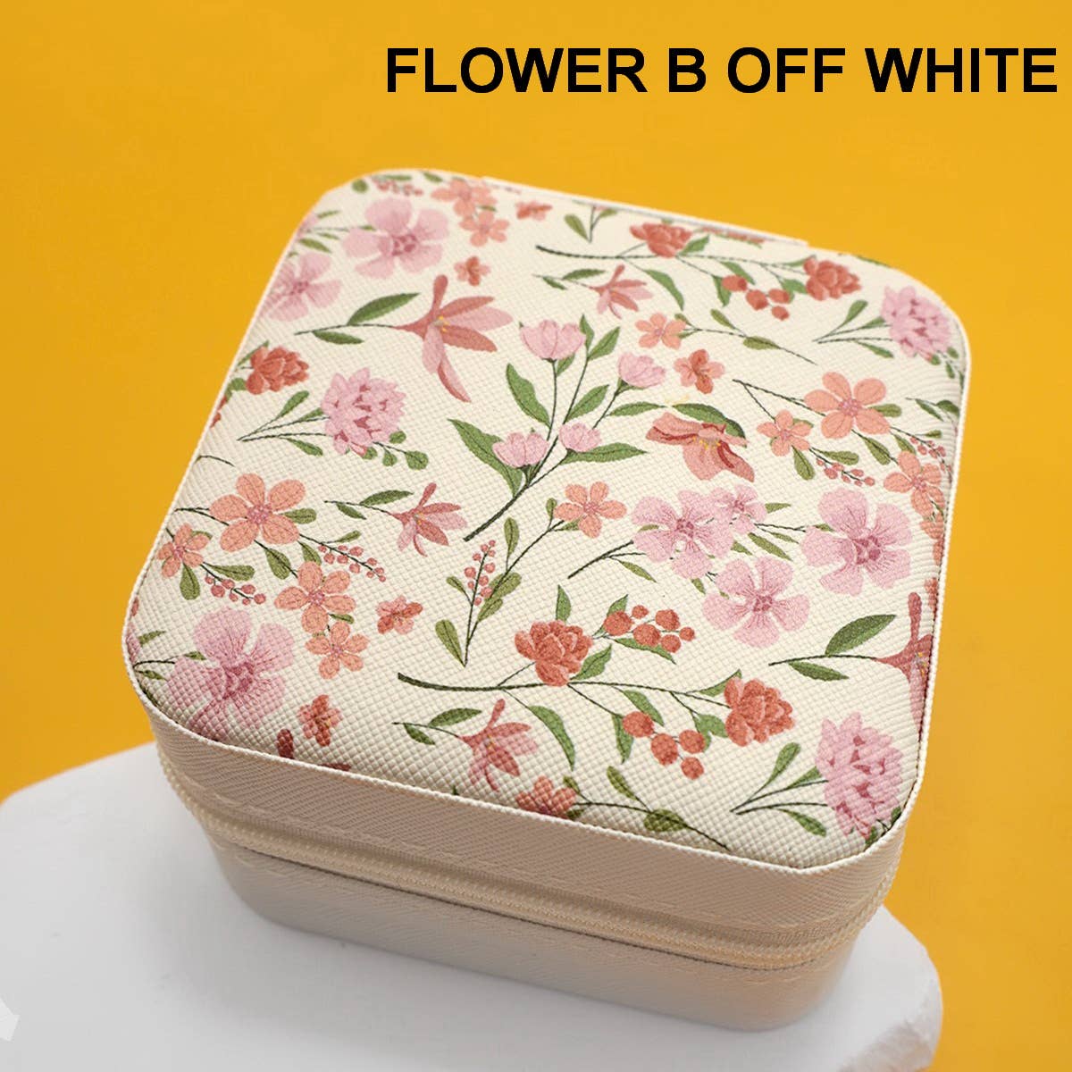 DESIGNED JEWELRY ORGANIZER TRAVEL BOX CASE | Floral