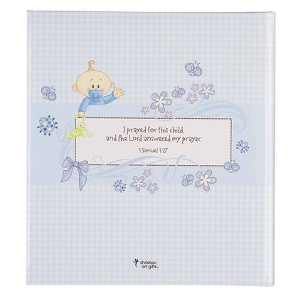 inside cover for baby boy keepsake book