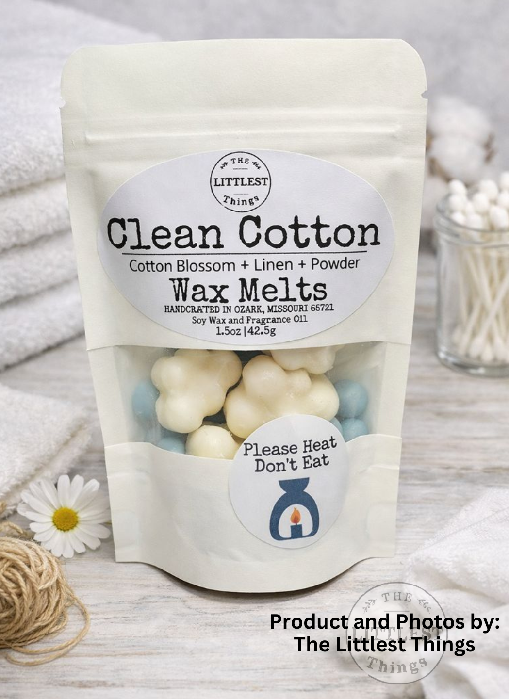 Clean Cotton Soy Wax Melts: 1.5oz