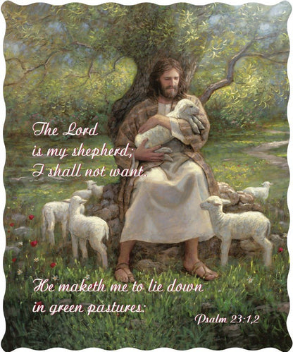 "The Lord is my Shepherd" Inspirational Quilted Throw 50x60"